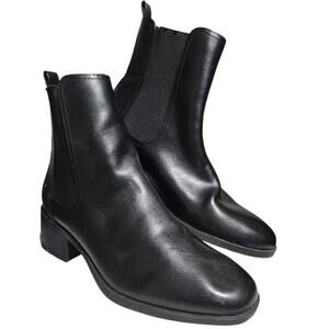 Kenneth Cole Reaction Women’s Black Leather Chelsea Ankle Boots Size 8 Medium